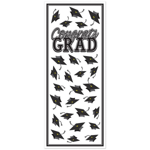 Congrats Grad Door Cover | Black
