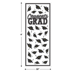 Congrats Grad Door Cover | Black