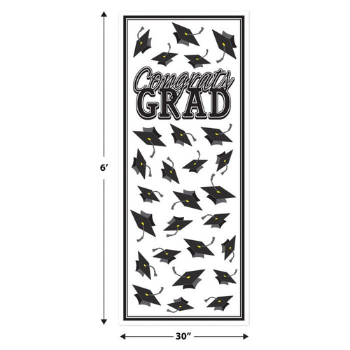 Congrats Grad Door Cover | Black
