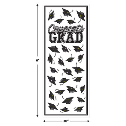 Congrats Grad Door Cover | Black