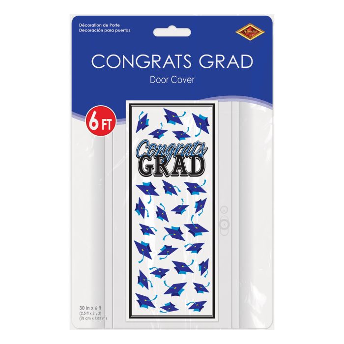 Congrats Grad Door Cover | Blue