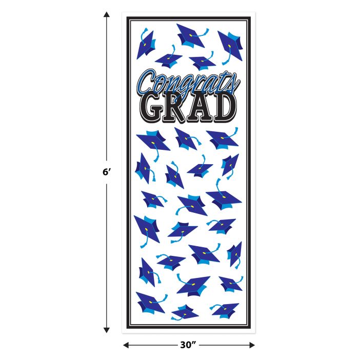 Congrats Grad Door Cover | Blue