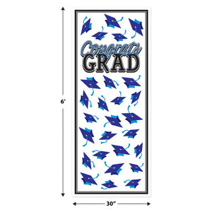 Congrats Grad Door Cover | Blue