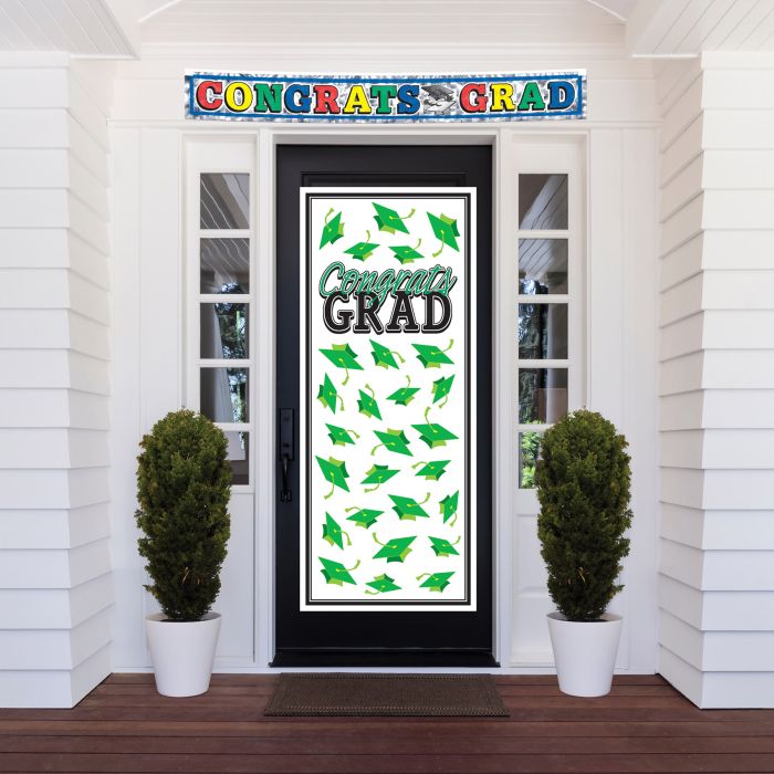 Congrats Grad Door Cover | Green