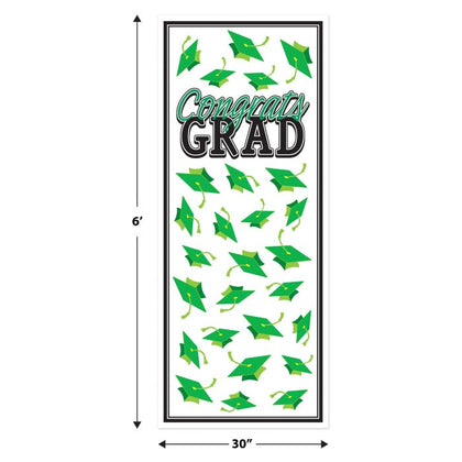 Congrats Grad Door Cover | Green