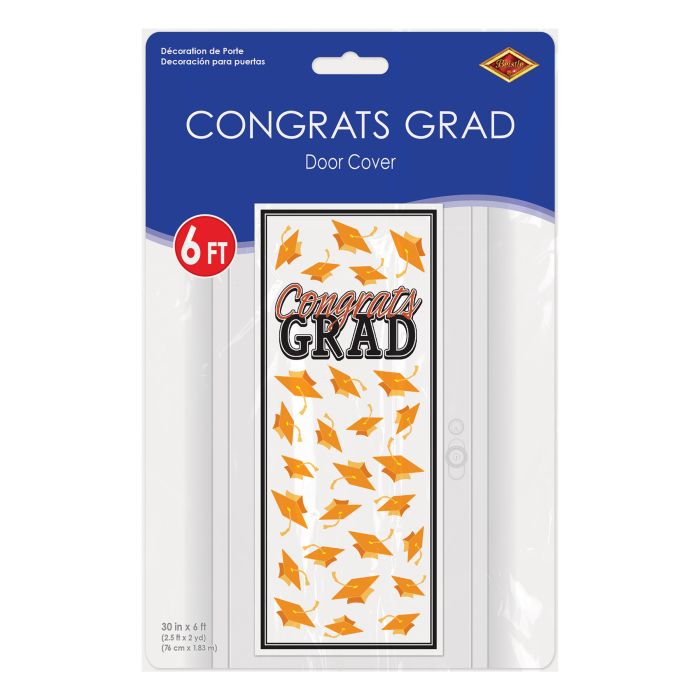 Congrats Grad Door Cover | Orange