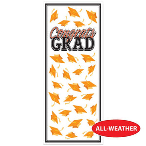 Congrats Grad Door Cover | Orange