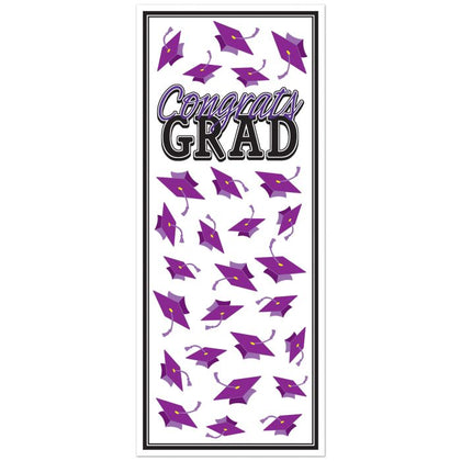 Congrats Grad Door Cover | Purple