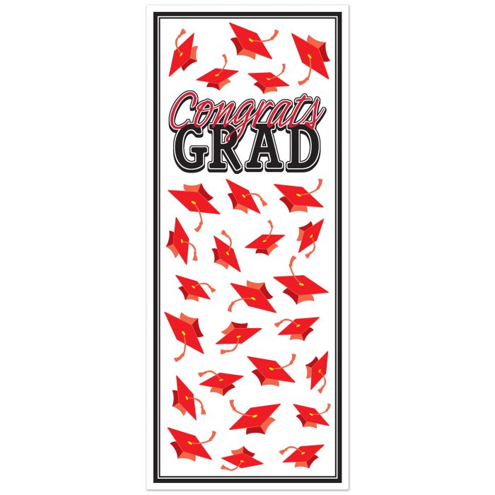 Congrats Grad Door Cover | Red