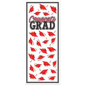 Congrats Grad Door Cover | Red
