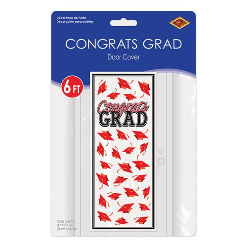 Congrats Grad Door Cover | Red