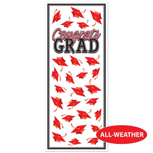Congrats Grad Door Cover | Red