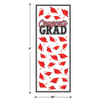 Congrats Grad Door Cover | Red