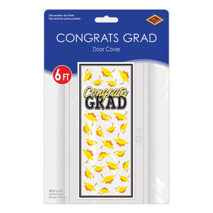 Congrats Grad Door Cover | Yellow