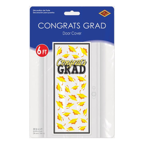 Congrats Grad Door Cover | Yellow