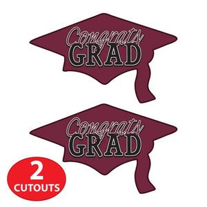 Congrats Grad Cutout | Burgundy