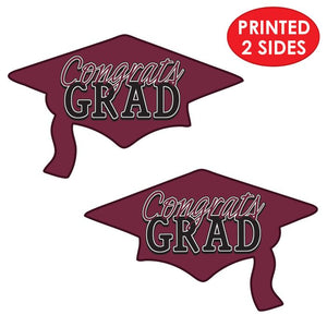 Congrats Grad Cutout | Burgundy