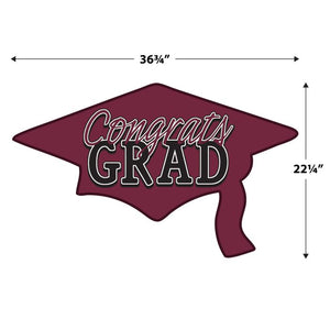 Congrats Grad Cutout | Burgundy