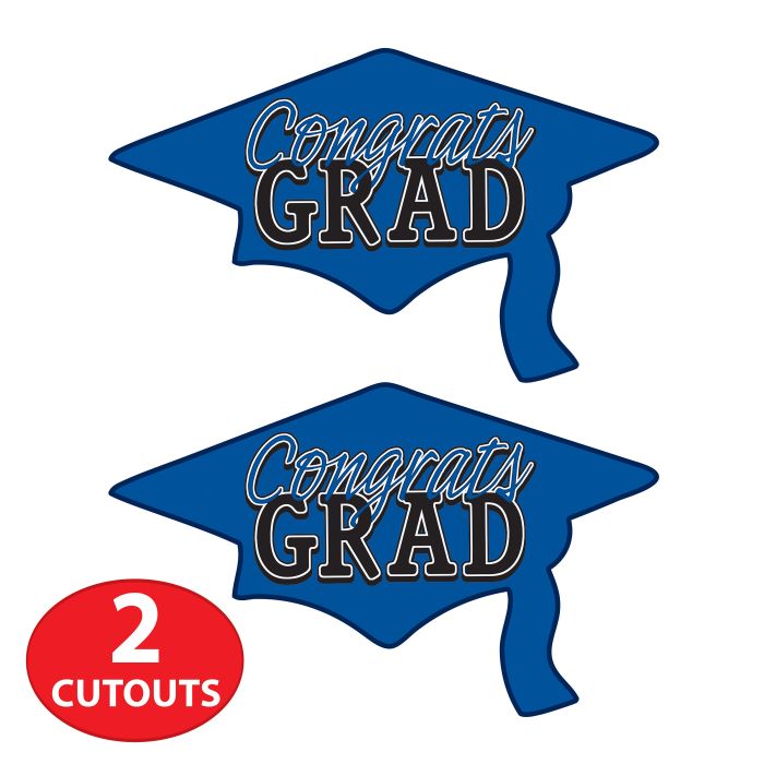 Congrats Grad Cutout | Blue