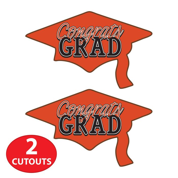 Congrats Grad Cutout | Orange