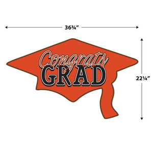 Congrats Grad Cutout | Orange