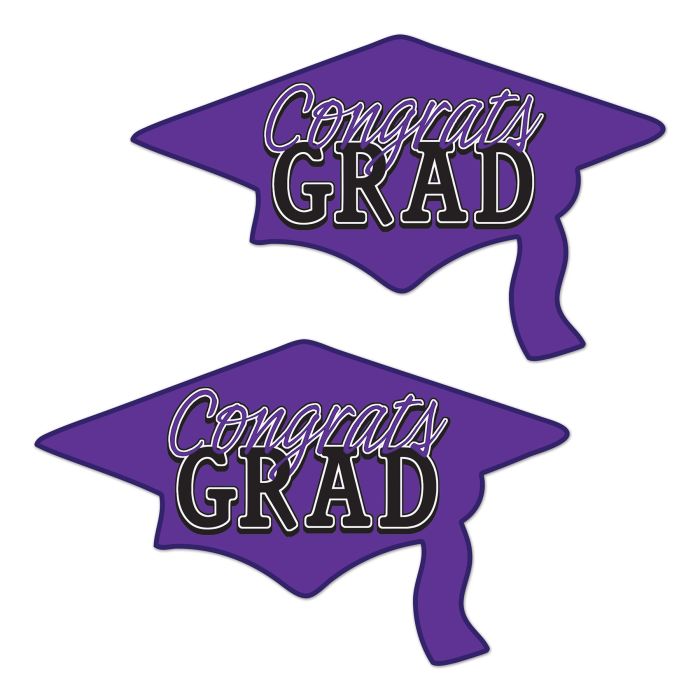 Congrats Grad Cutout | Purple