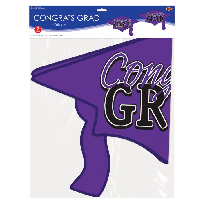 Congrats Grad Cutout | Purple