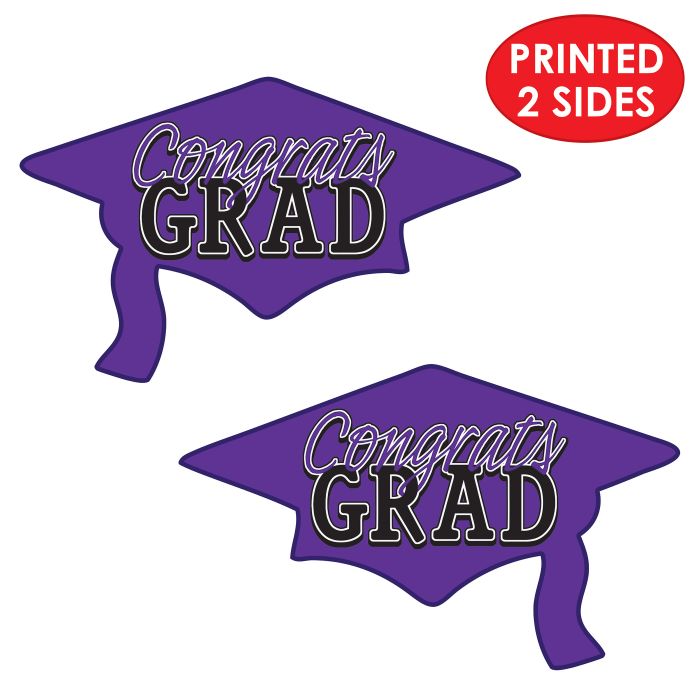 Congrats Grad Cutout | Purple