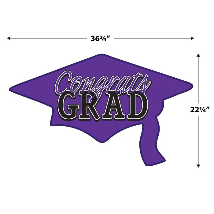 Congrats Grad Cutout | Purple