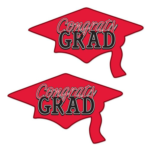 Congrats Grad Cutout | Red