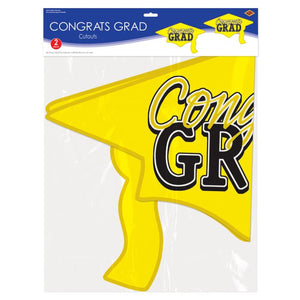 Congrats Grad Cutout | Yellow