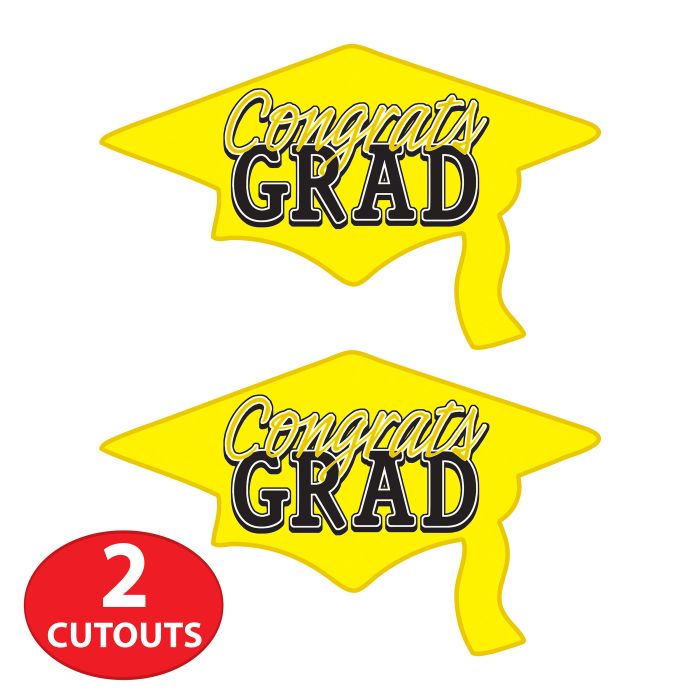 Congrats Grad Cutout | Yellow