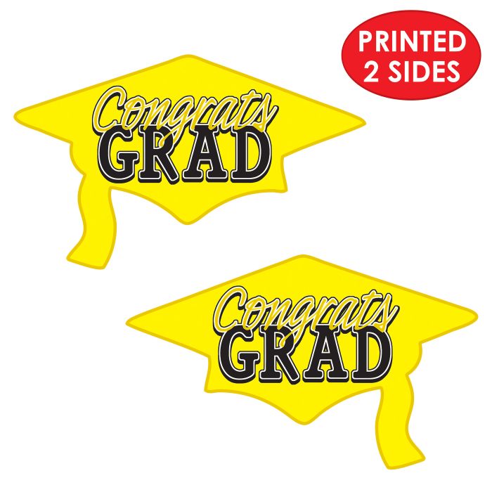 Congrats Grad Cutout | Yellow