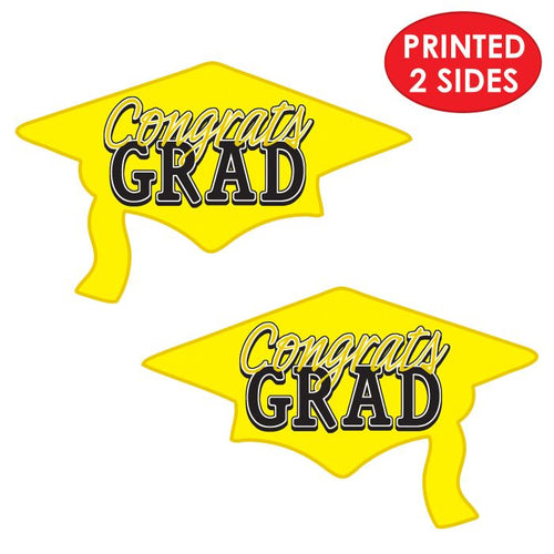 Congrats Grad Cutout | Yellow