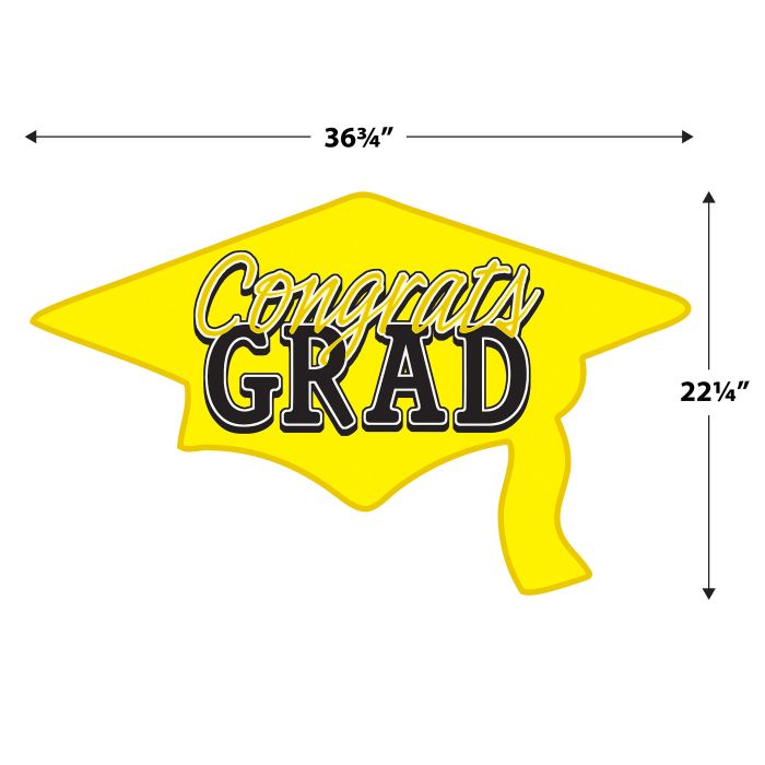 Congrats Grad Cutout | Yellow