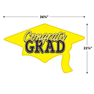 Congrats Grad Cutout | Yellow
