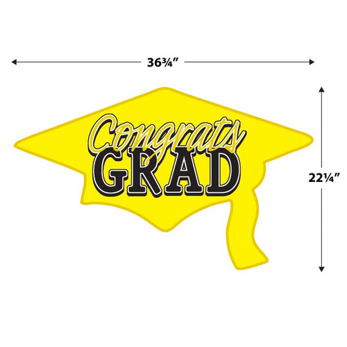 Congrats Grad Cutout | Yellow
