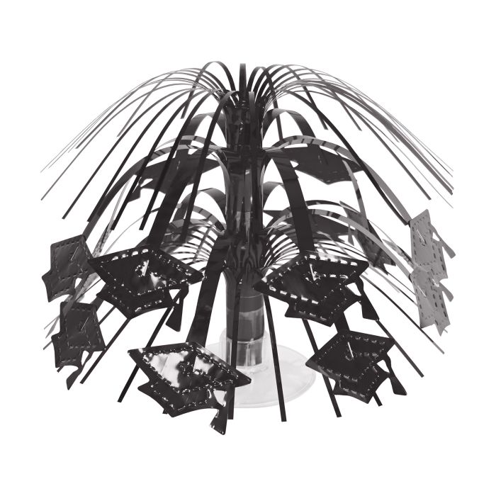 Grad Cap Mini Cascade Centerpiece | Black