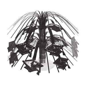 Grad Cap Mini Cascade Centerpiece | Black