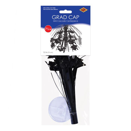 Grad Cap Mini Cascade Centerpiece | Black