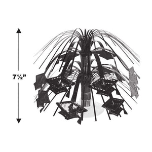Grad Cap Mini Cascade Centerpiece | Black