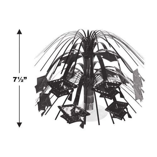 Grad Cap Mini Cascade Centerpiece | Black
