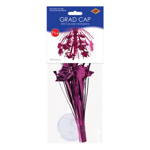Grad Cap Mini Cascade Centerpiece | Burgundy