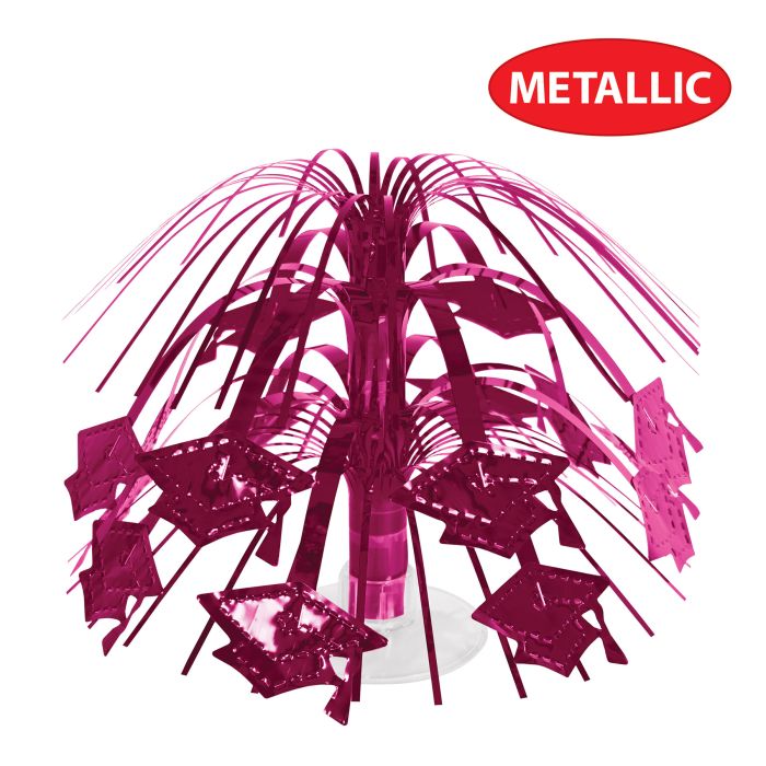 Grad Cap Mini Cascade Centerpiece | Burgundy