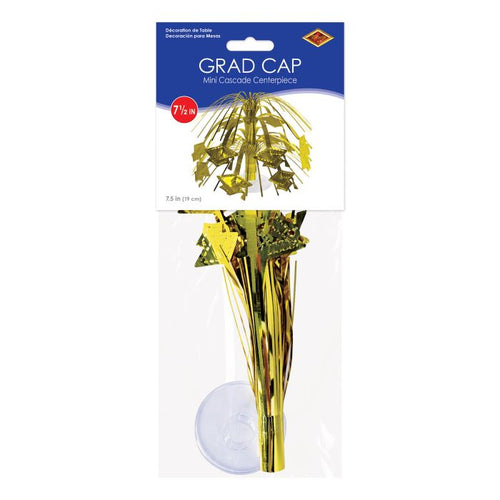 Grad Cap Mini Cascade Centerpiece | Gold