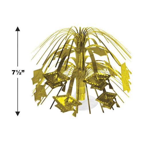 Grad Cap Mini Cascade Centerpiece | Gold