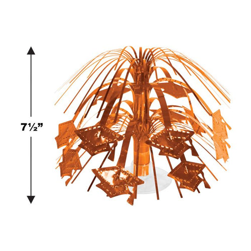 Grad Cap Mini Cascade Centerpiece | Orange