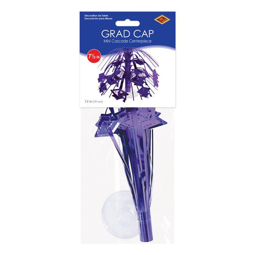 Grad Cap Mini Cascade Centerpiece | Purple