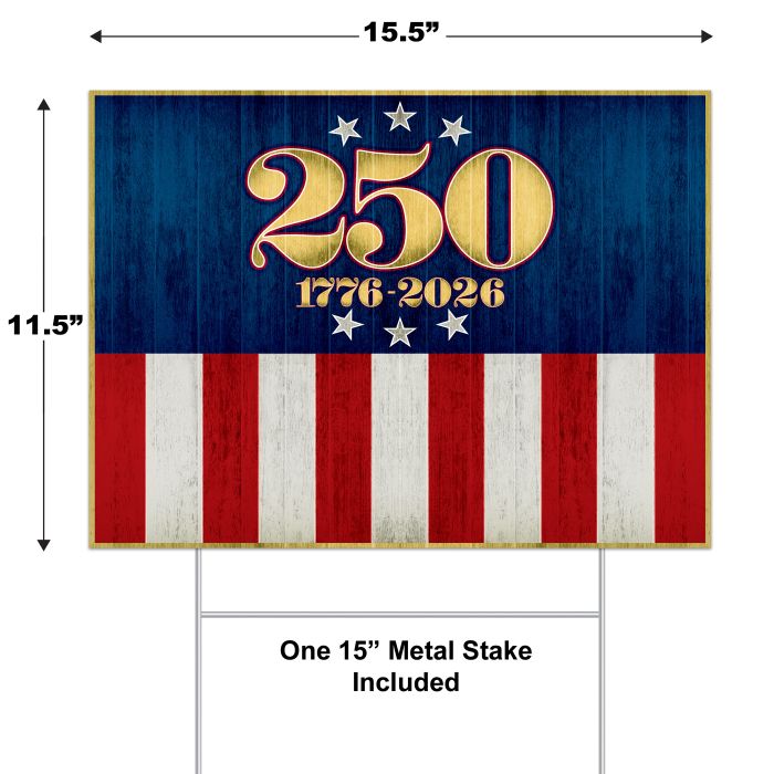 Plastic Semiquincentennial Yard Sign