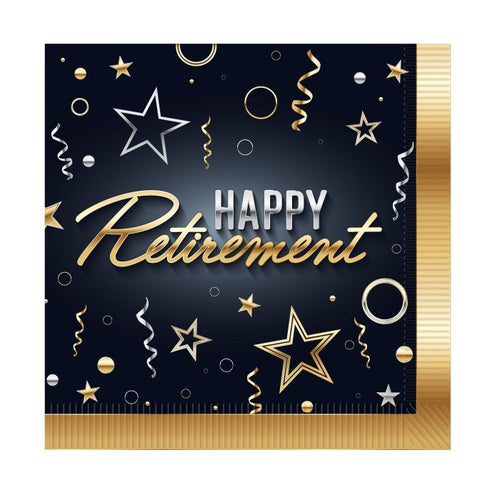 Happy Retirement Luncheon Napkins 16ct